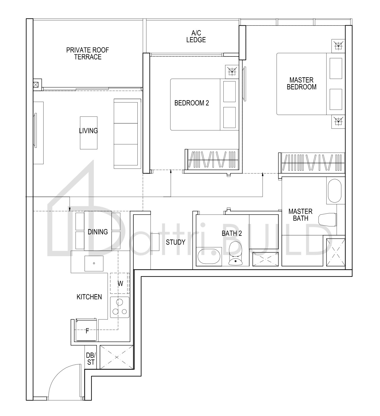 THE POIZ RESIDENCES H BS1p floorplan (watermarked)