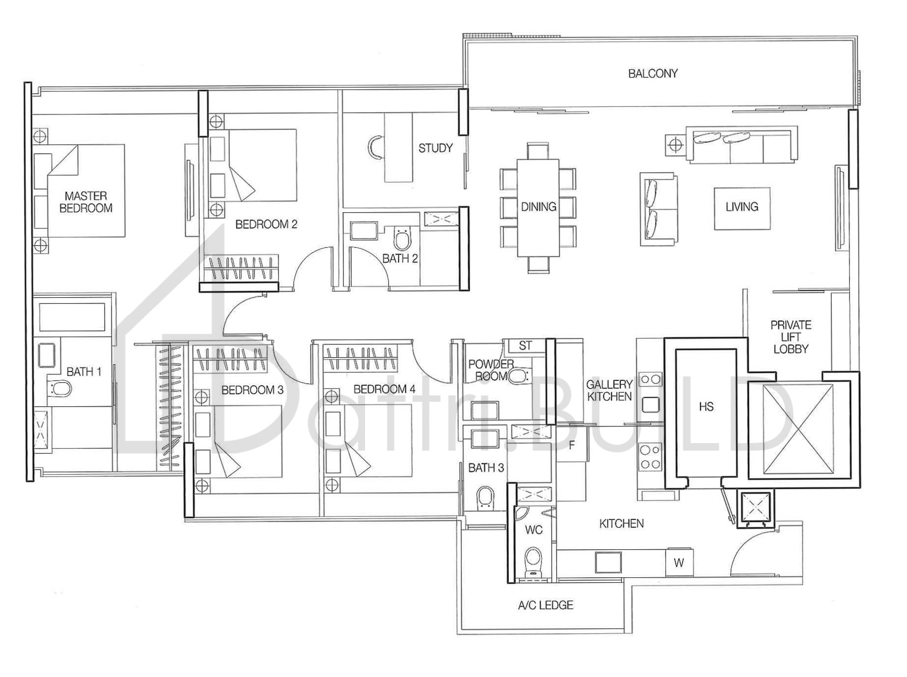 THE VERMONT ON CAIRNHILL C2 floorplan (watermarked)