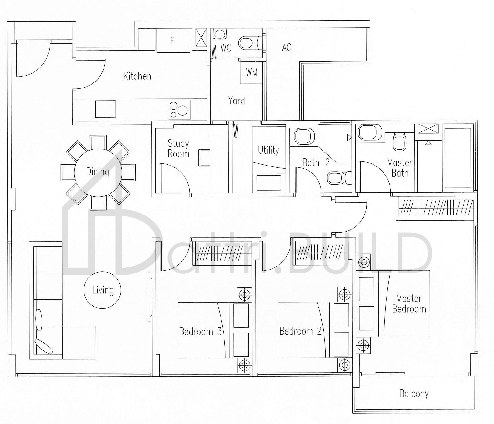 WATERSCAPE AT CAVENAGH C6-1 floorplan (watermarked)