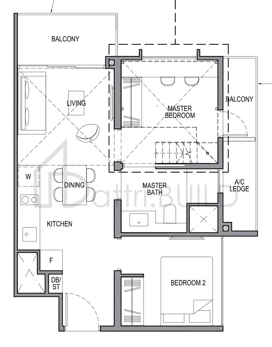 PARK COLONIAL 2C4-PH floorplan (watermarked)