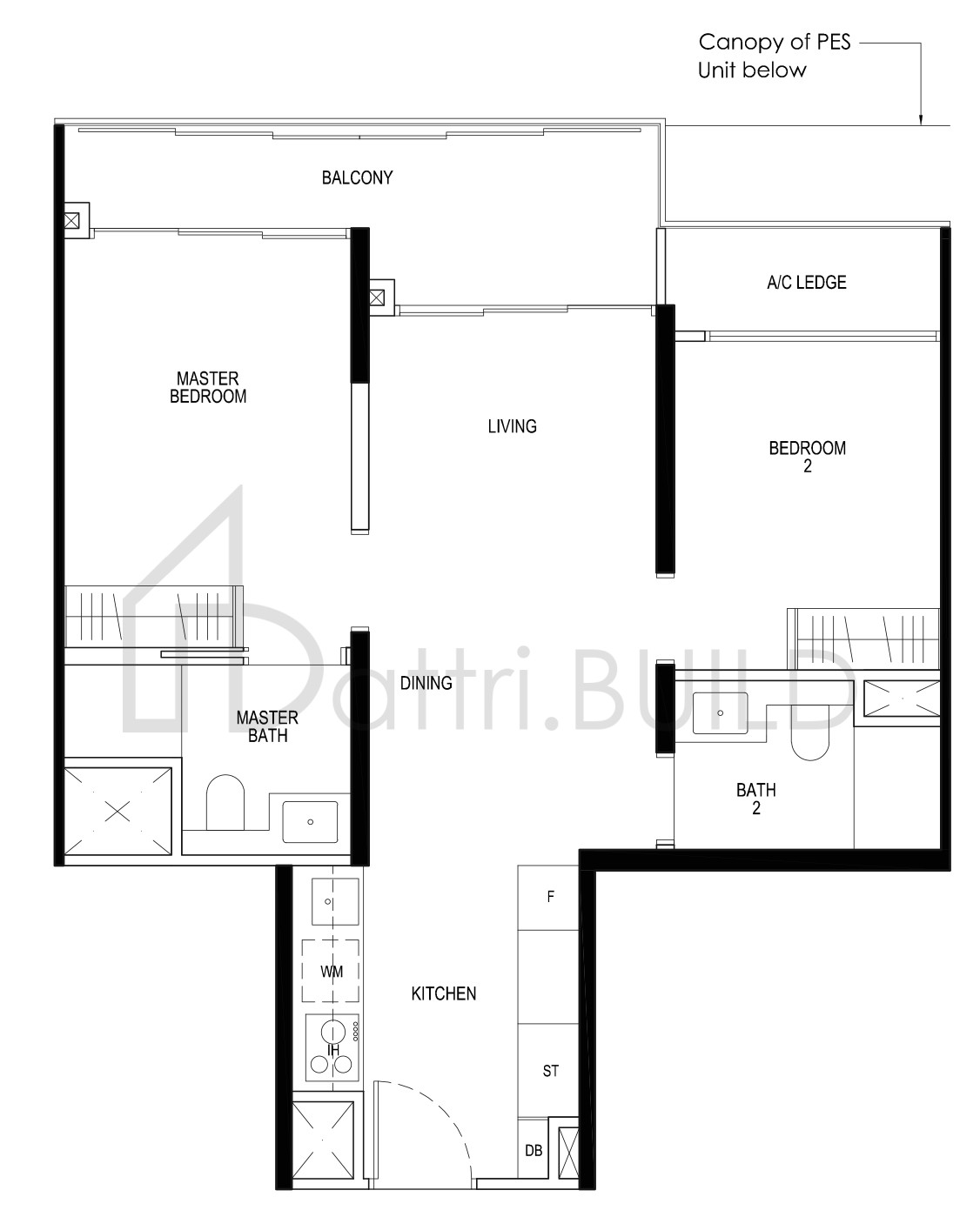 DAINTREE RESIDENCE B3 floorplan (watermarked)