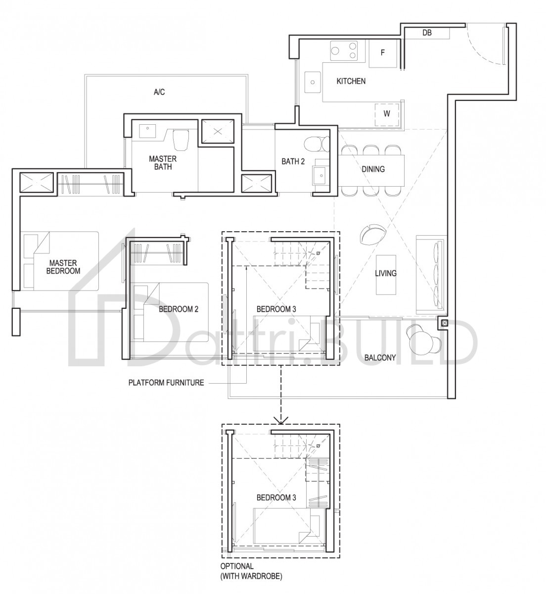 GRANDEUR PARK RESIDENCES 3c1b-ph floorplan (watermarked)