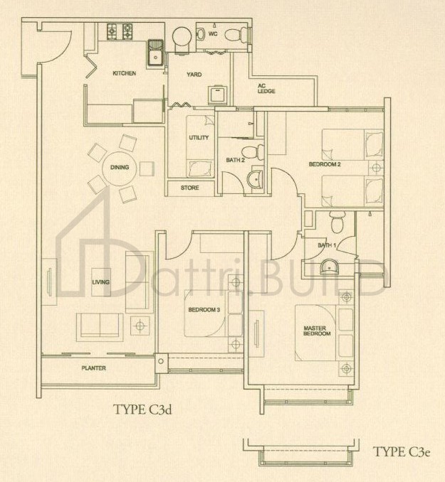 THE RAINTREE C3e floorplan (watermarked)