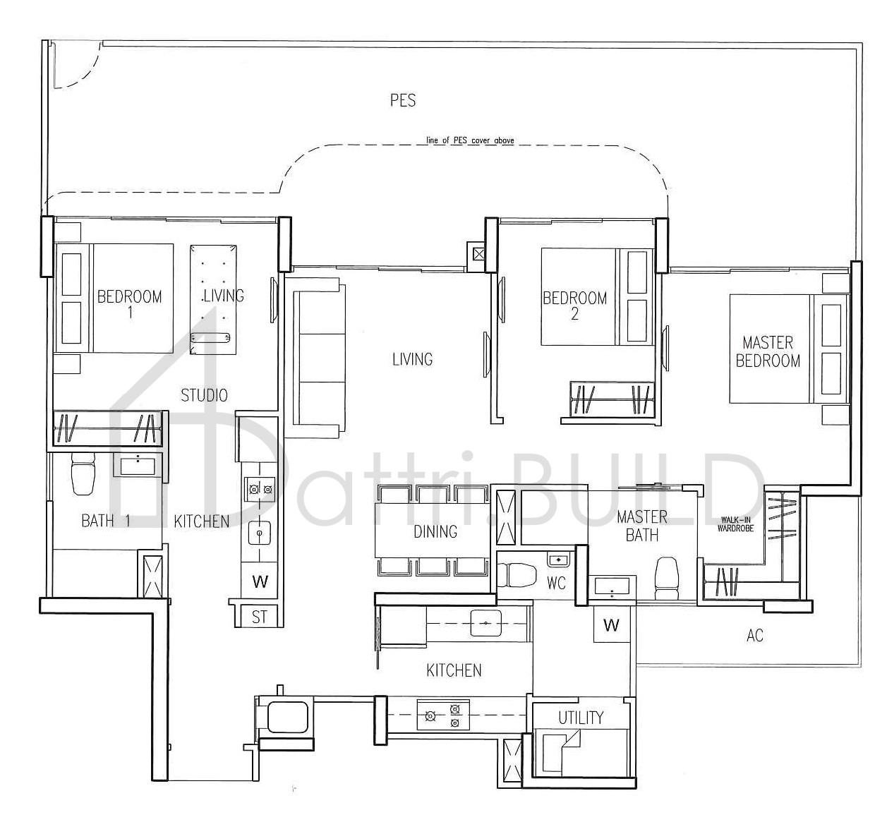 RIVERSOUND RESIDENCE C3(DK)p floorplan (watermarked)