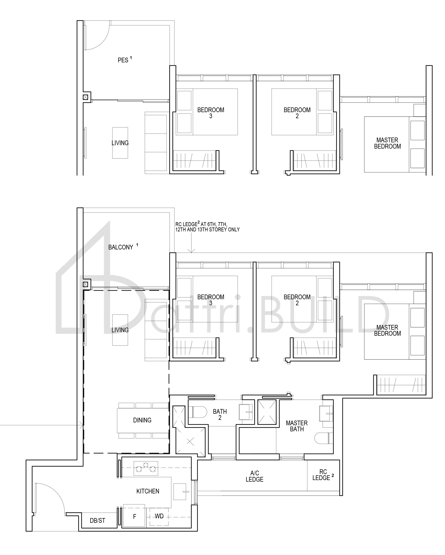 RIVERFRONT RESIDENCES C2-P floorplan (watermarked)