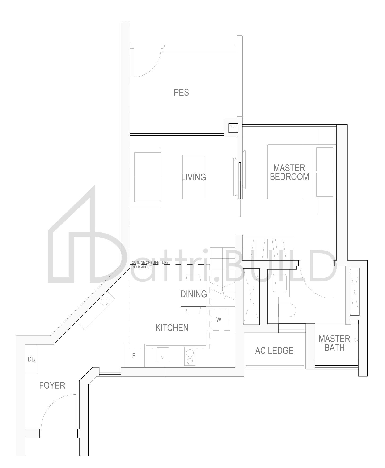 RIVERBANK @ FERNVALE AhG Loft floorplan (watermarked)