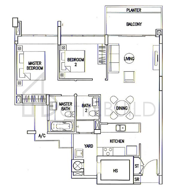 THE CALROSE A4 floorplan (watermarked)