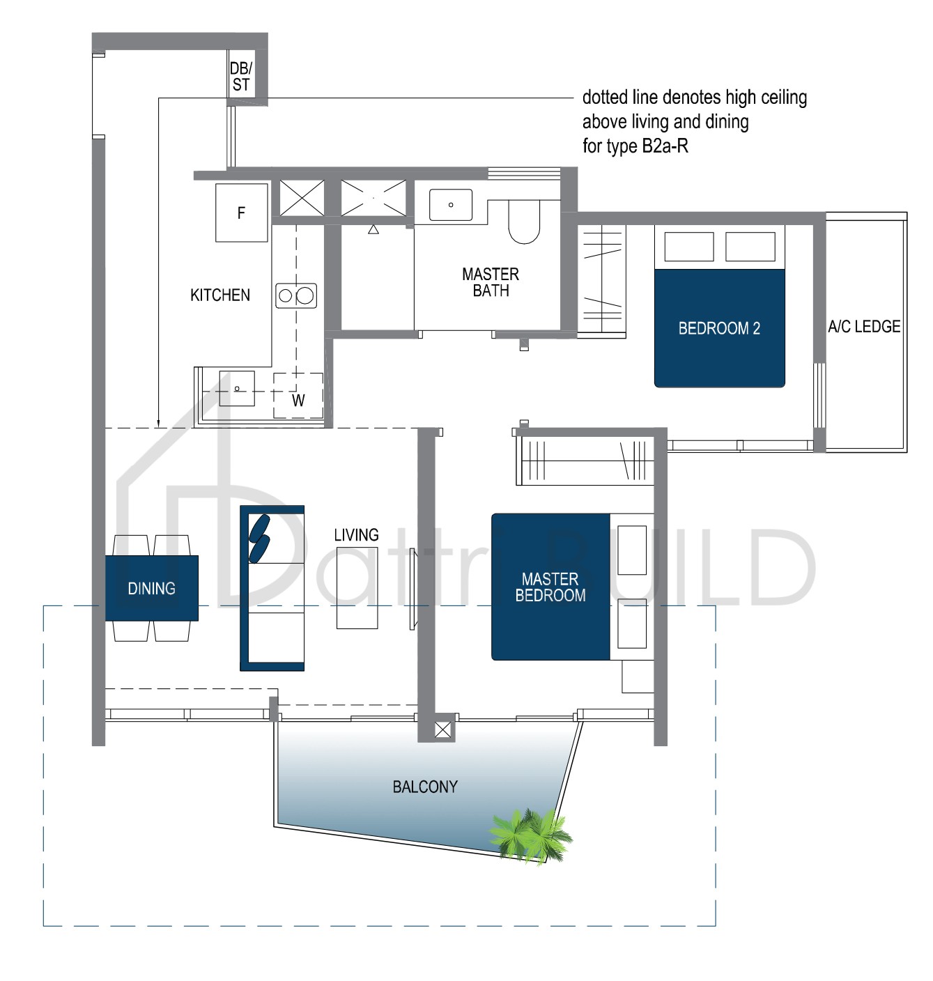LAKE GRANDE B2a floorplan (watermarked)