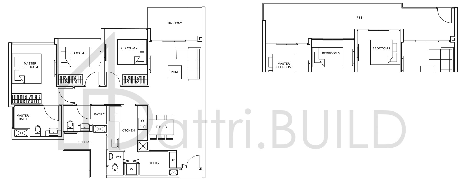 THE GLADES C3-P floorplan (watermarked)