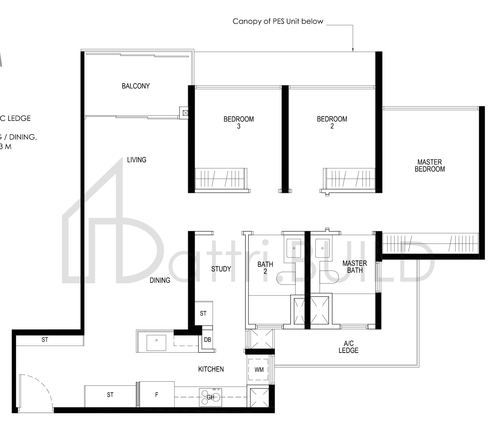 DAINTREE RESIDENCE C3a floorplan (watermarked)