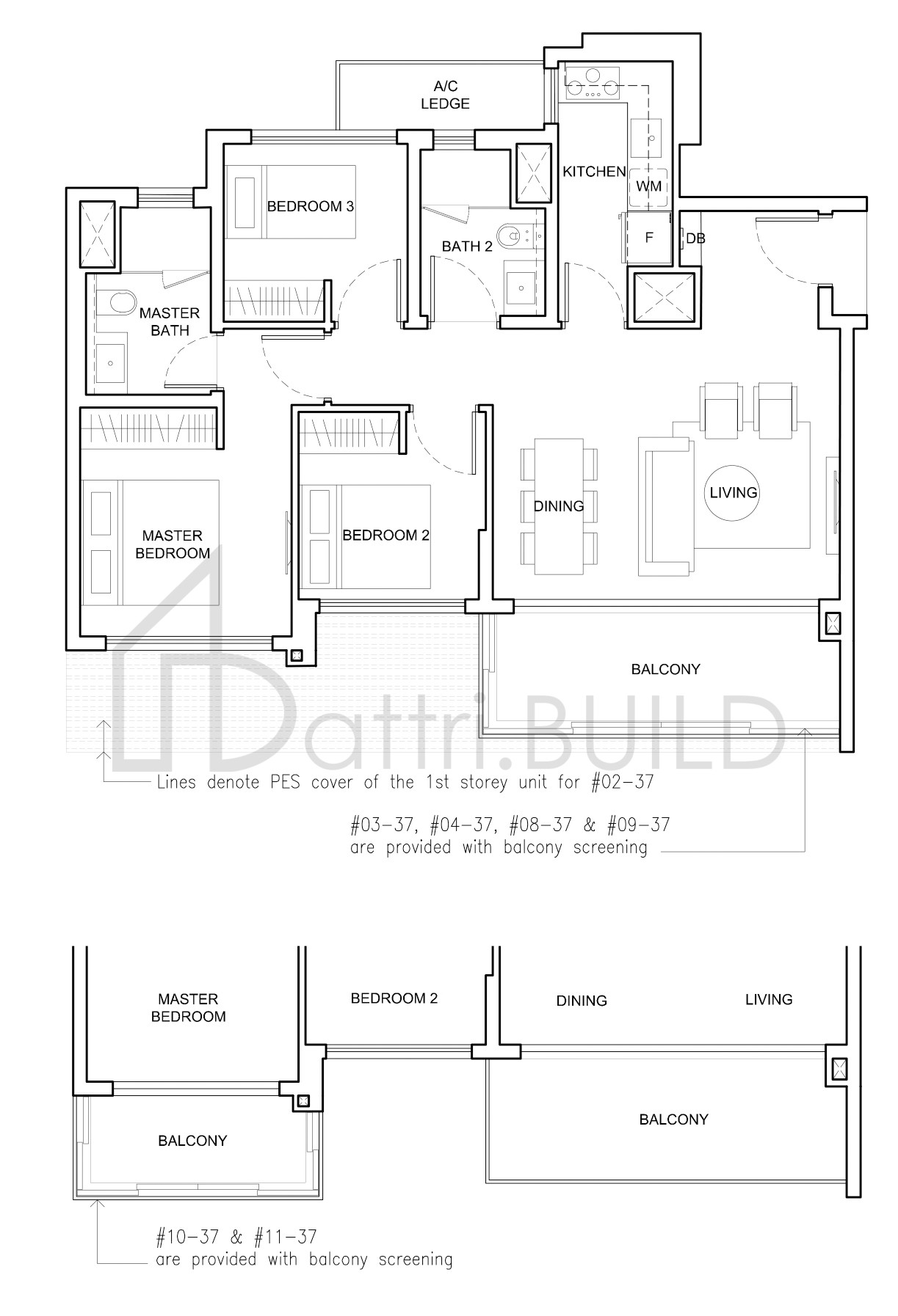 JEWEL @ BUANGKOK C3-1 floorplan (watermarked)