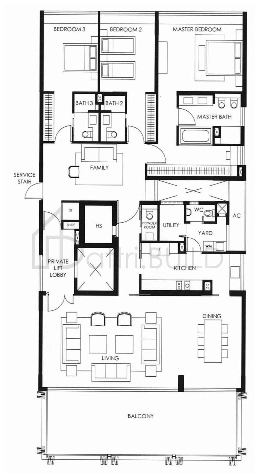THE NASSIM B2 floorplan (watermarked)