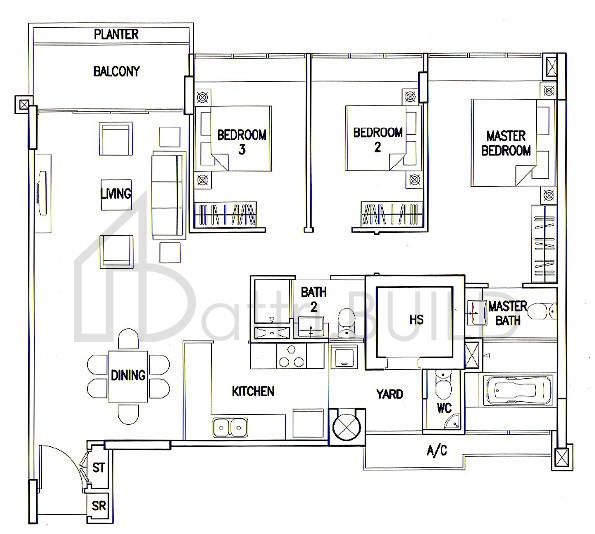THE CALROSE B6 floorplan (watermarked)