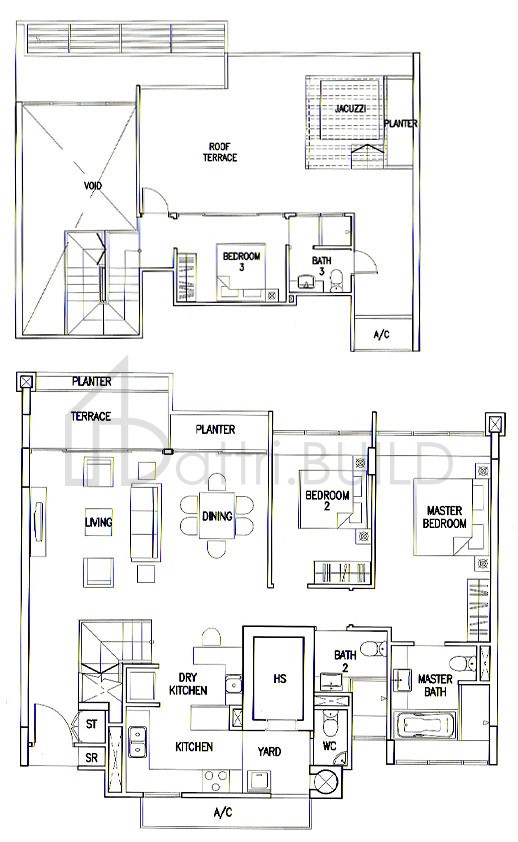 THE CALROSE DB4 floorplan (watermarked)