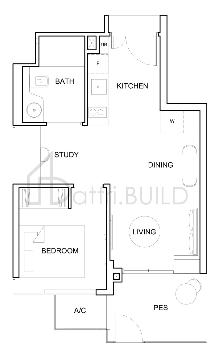 HIGH PARK RESIDENCES 1S3-P floorplan (watermarked)