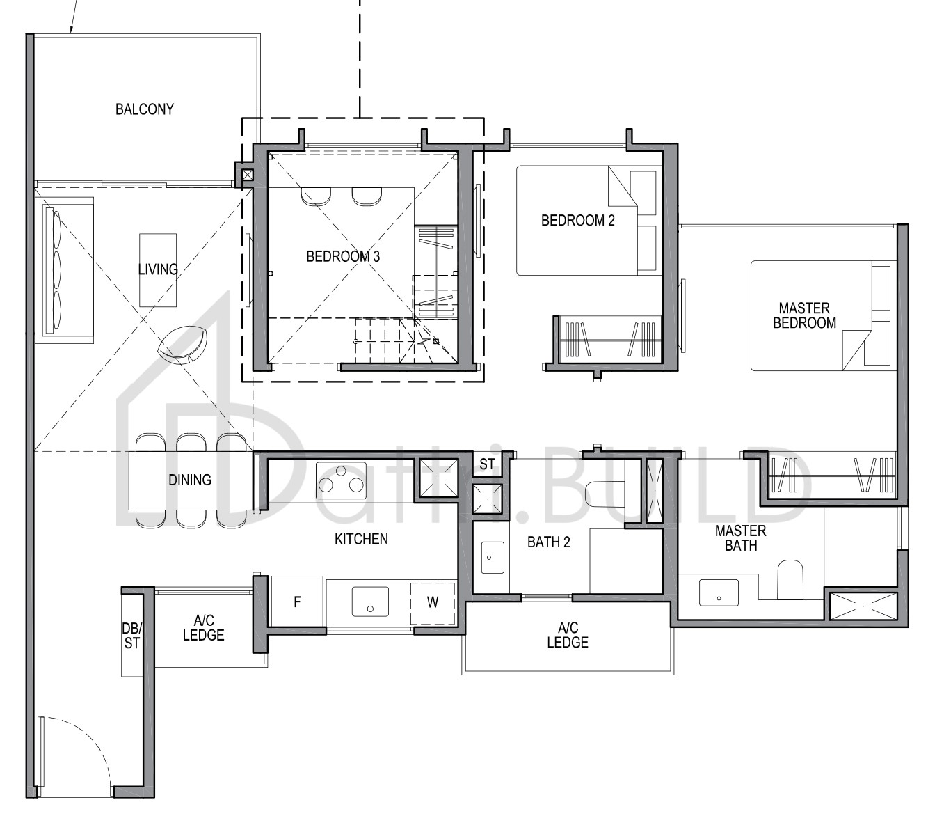 PARK COLONIAL 3C1a-PH floorplan (watermarked)