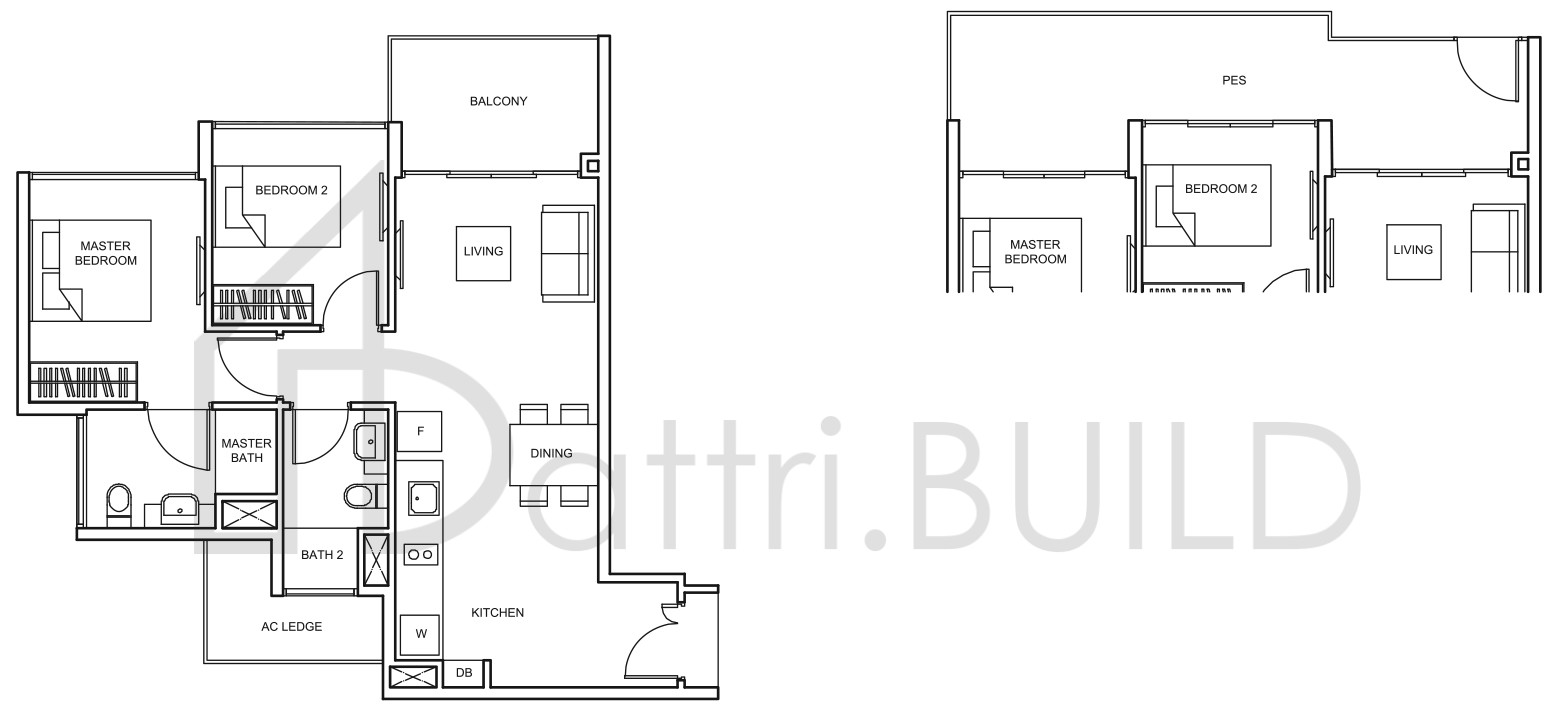THE GLADES B1-P floorplan (watermarked)