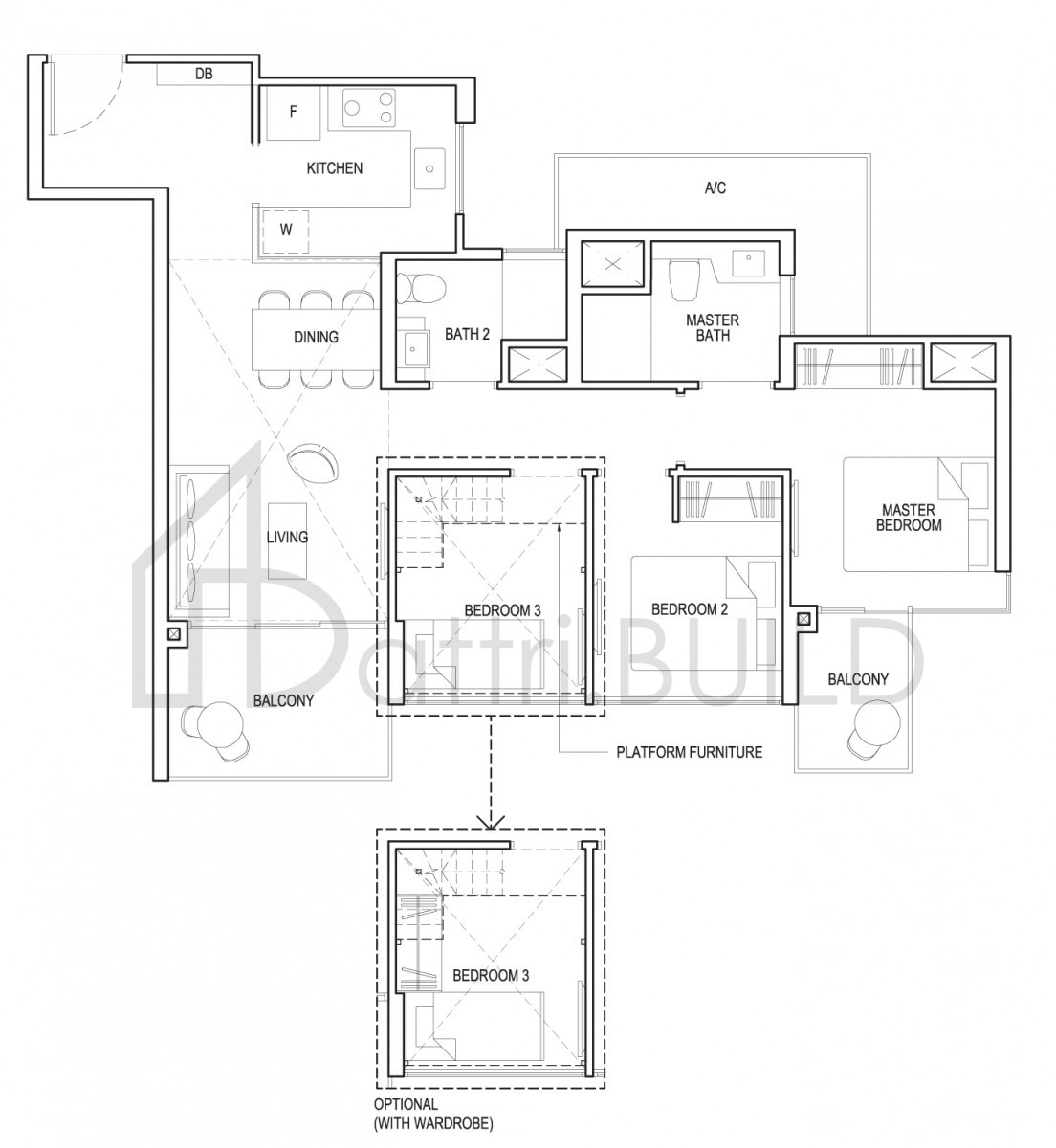 GRANDEUR PARK RESIDENCES 3c1f-ph floorplan (watermarked)