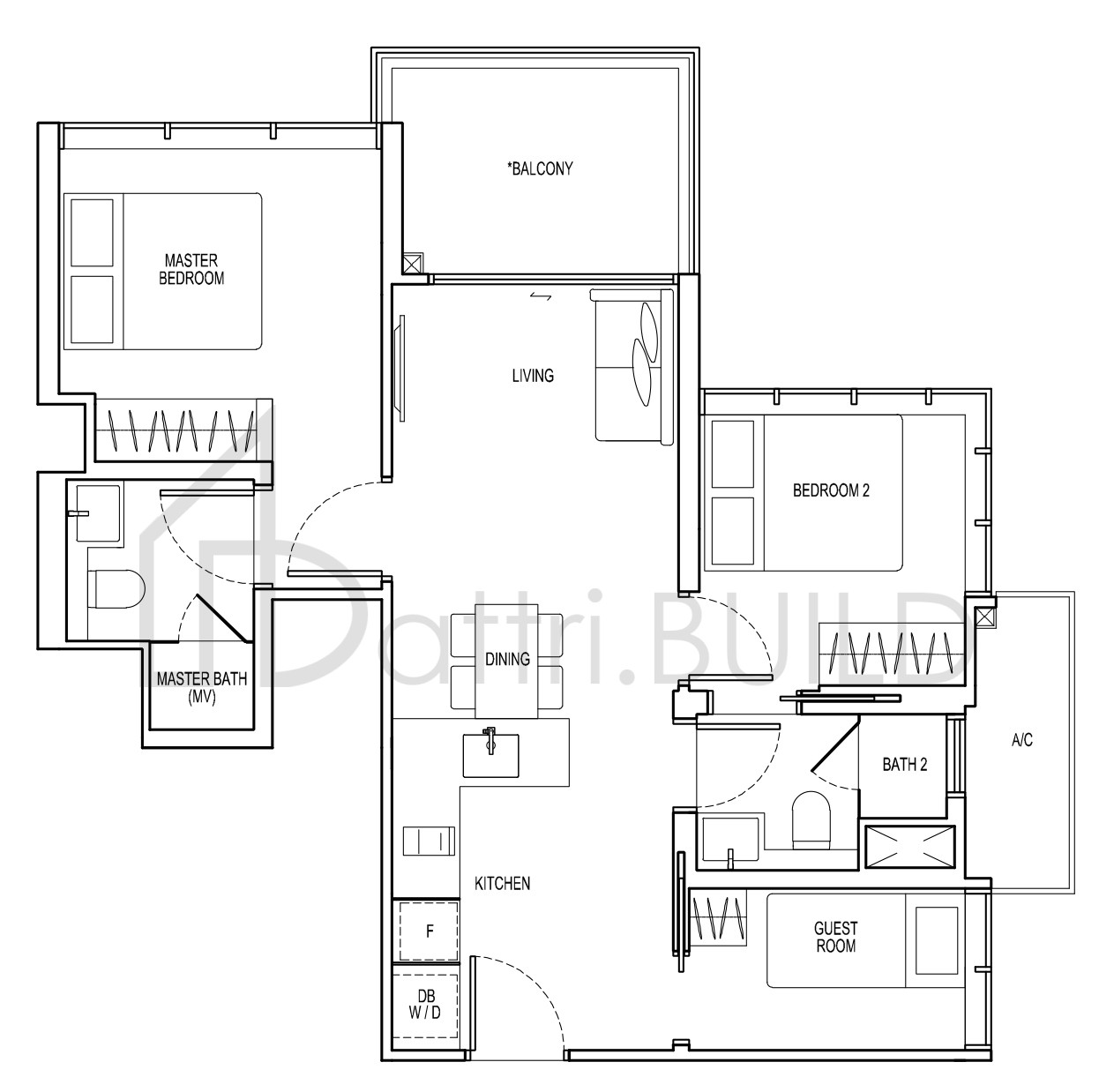 VIEW AT KISMIS C5 floorplan (watermarked)