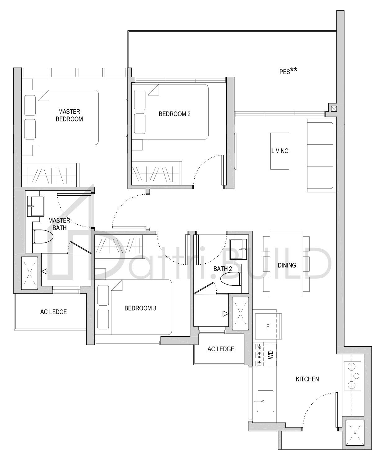 AFFINITY AT SERANGOON C1(b)(PES) floorplan (watermarked)