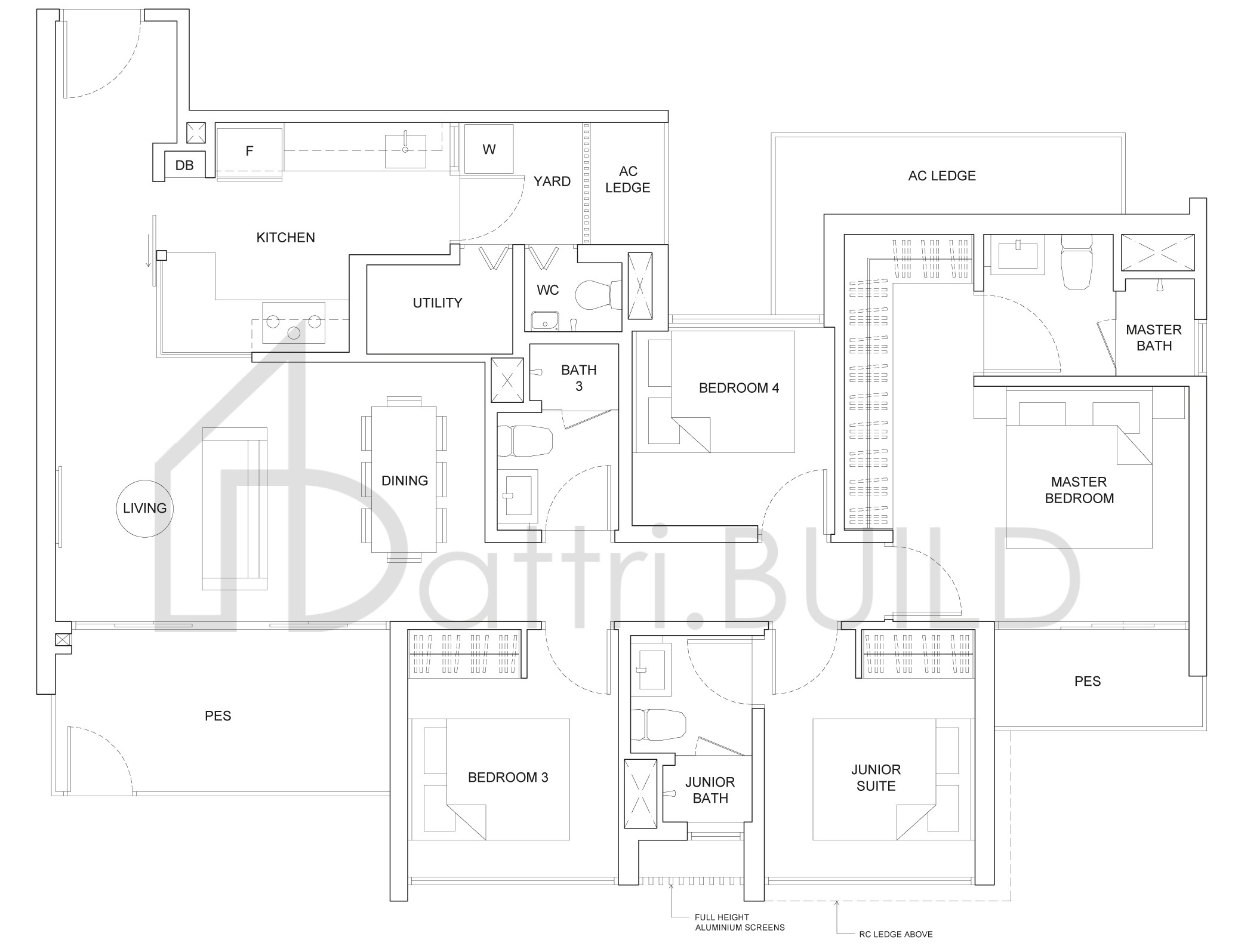 THE CRITERION C3-1P floorplan (watermarked)