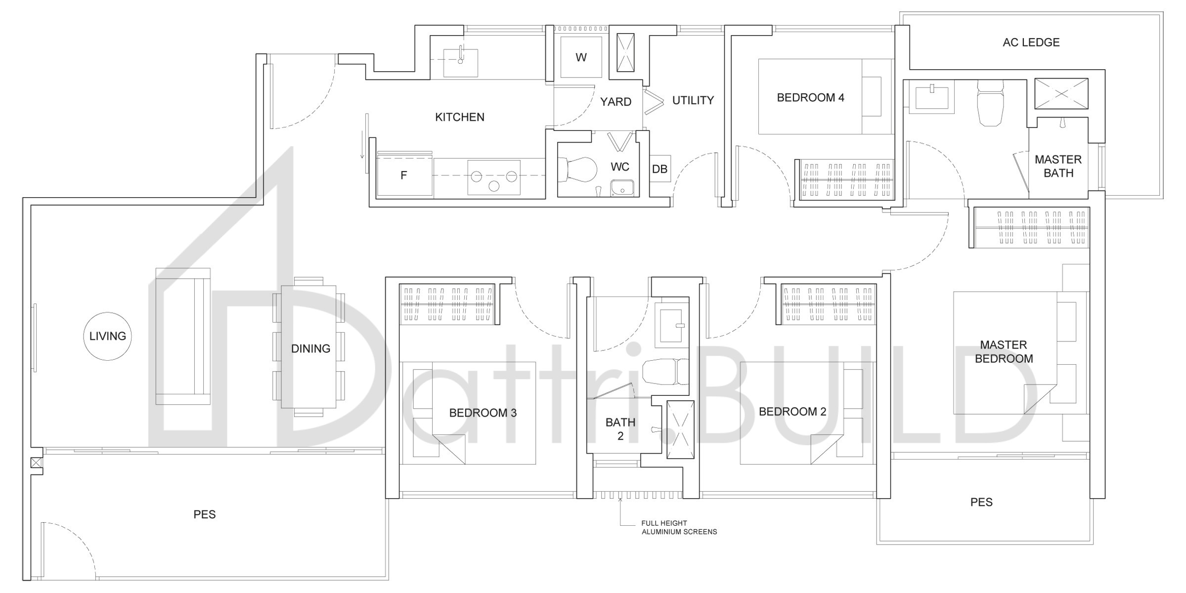 THE CRITERION C1-1P floorplan (watermarked)