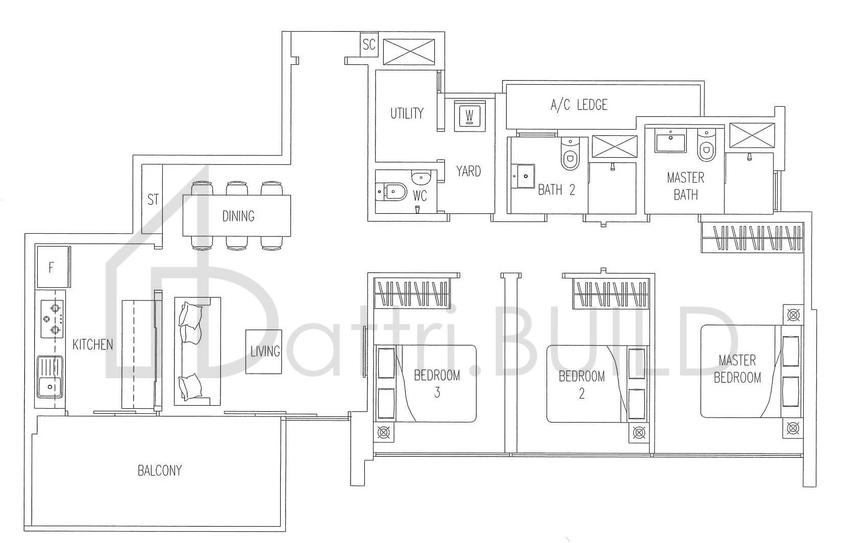 TWIN WATERFALLS B3 floorplan (watermarked)