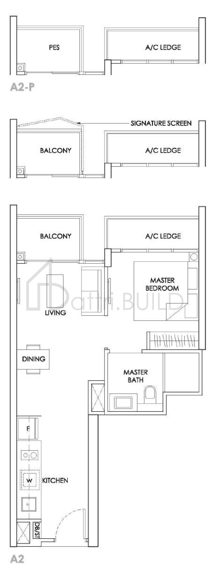 THE ALPS RESIDENCES A2-P floorplan (watermarked)