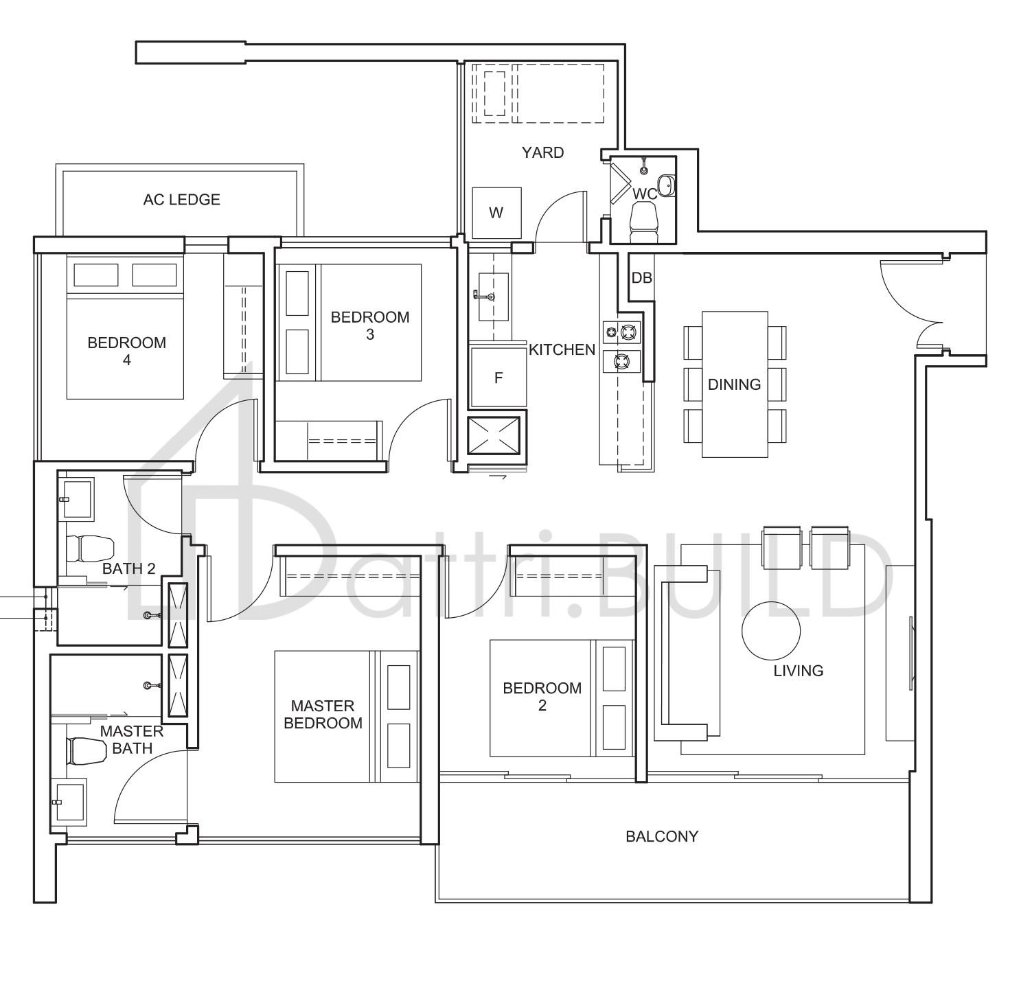 THE VENUE RESIDENCES D1 floorplan (watermarked)