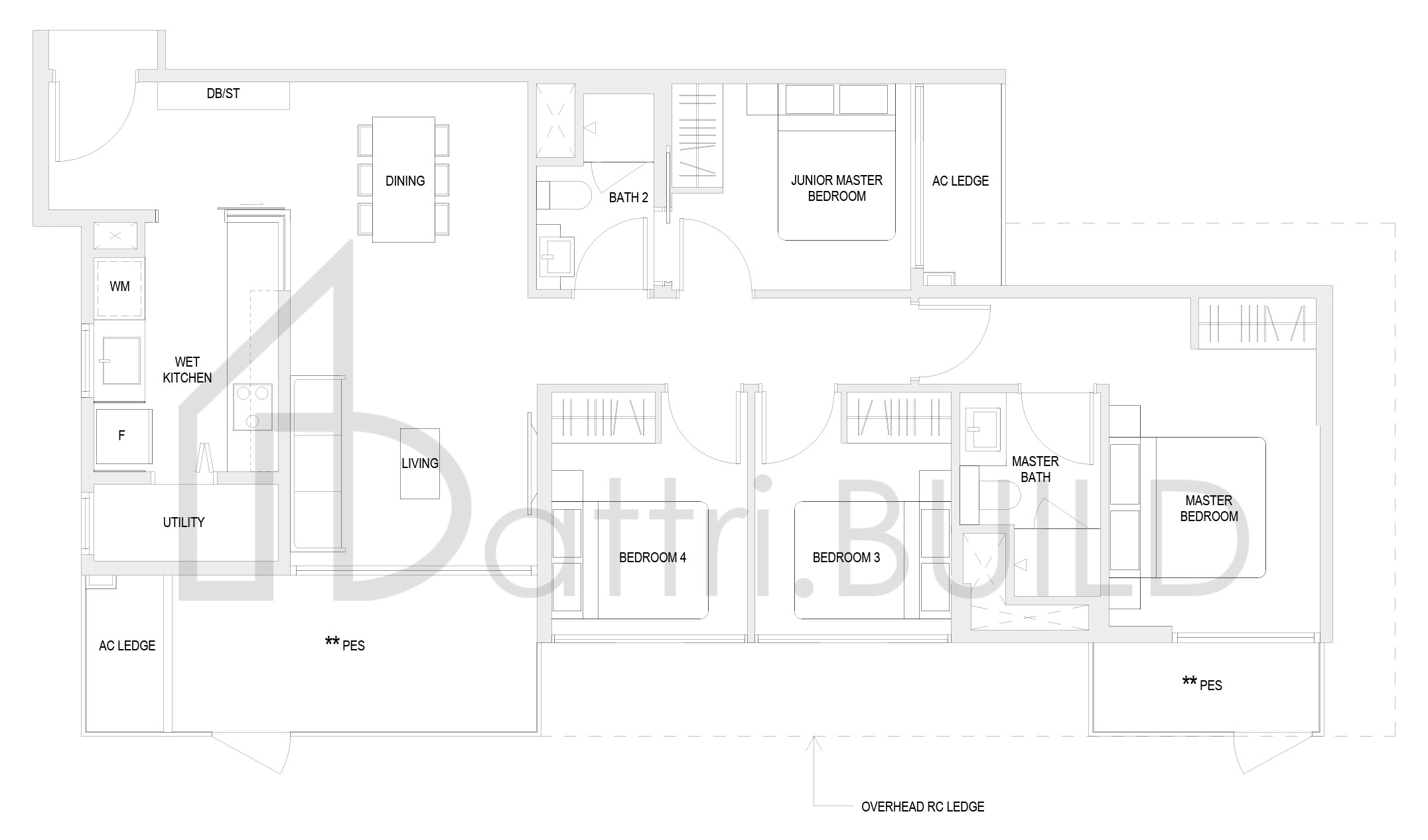 THE VERANDAH RESIDENCES D1P floorplan (watermarked)