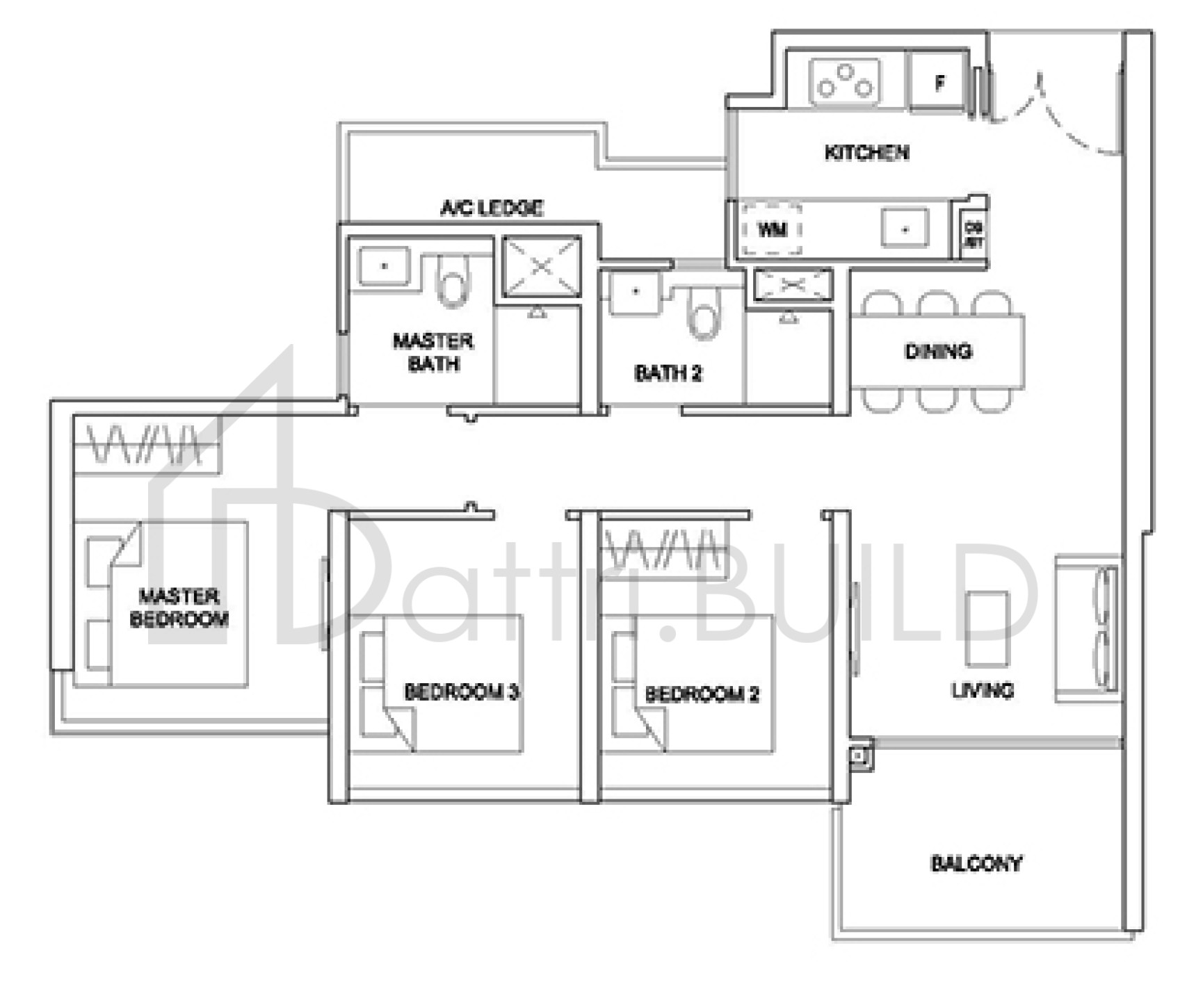 STIRLING RESIDENCES 3BR-C1 floorplan (watermarked)