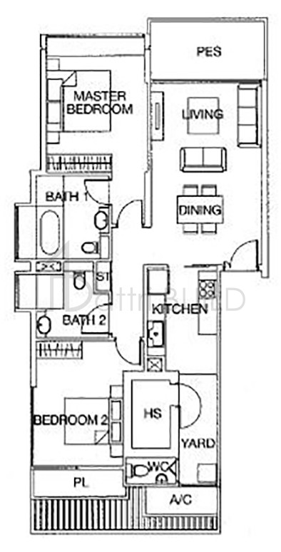 THE WHARF RESIDENCE A7-p floorplan (watermarked)