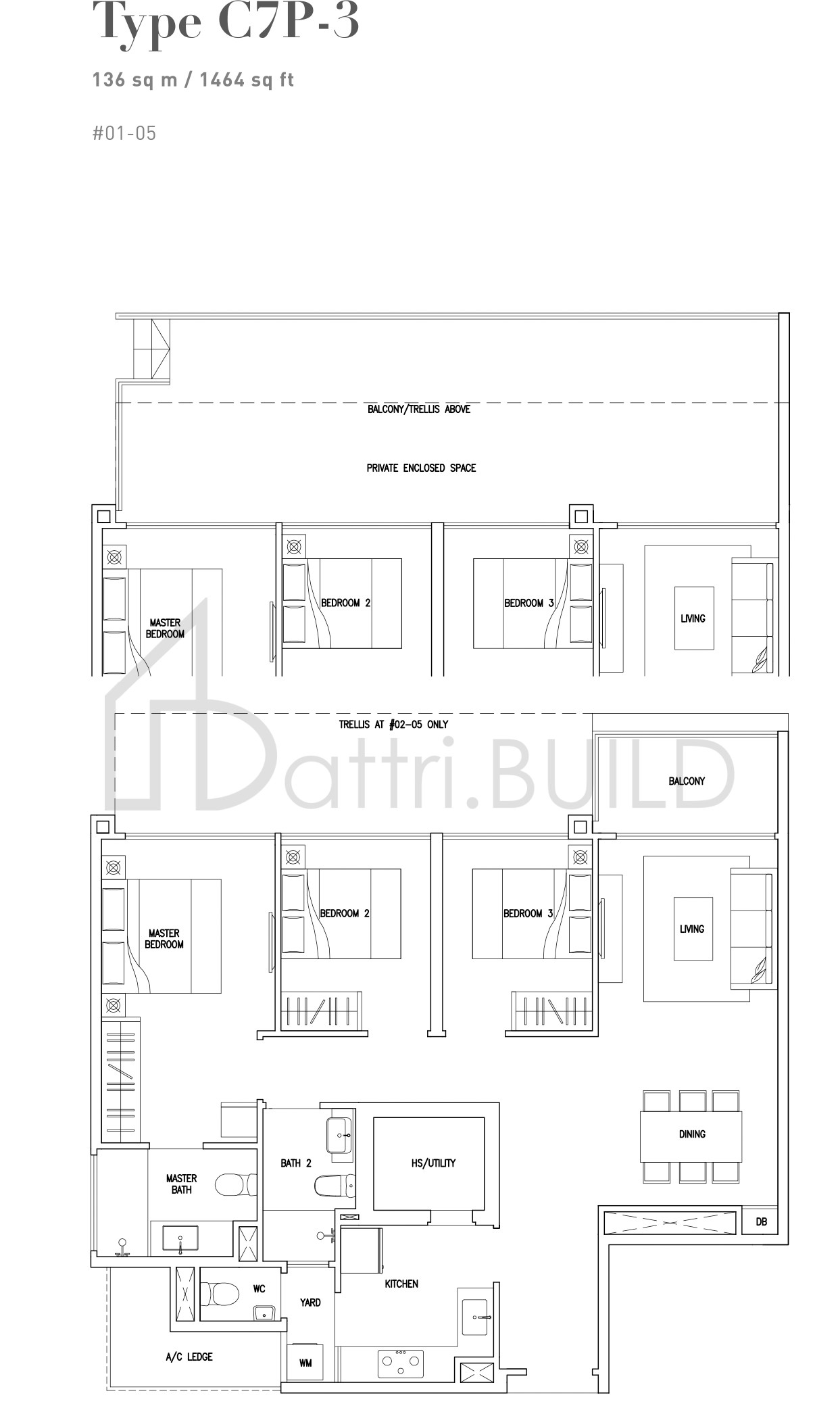 CITYLIFE@TAMPINES C7P-3 floorplan (watermarked)