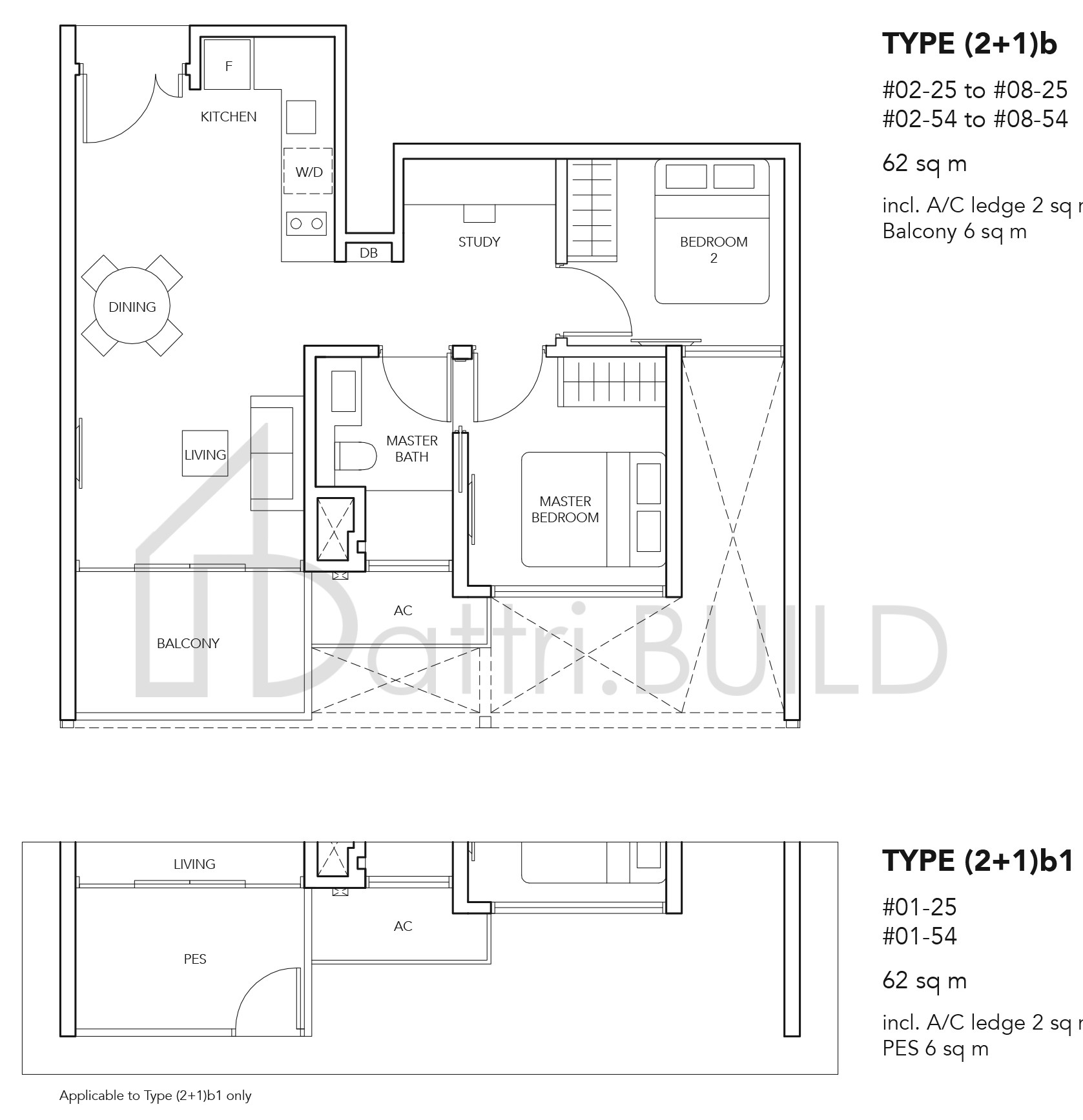 THE JOVELL (2+1)b floorplan (watermarked)