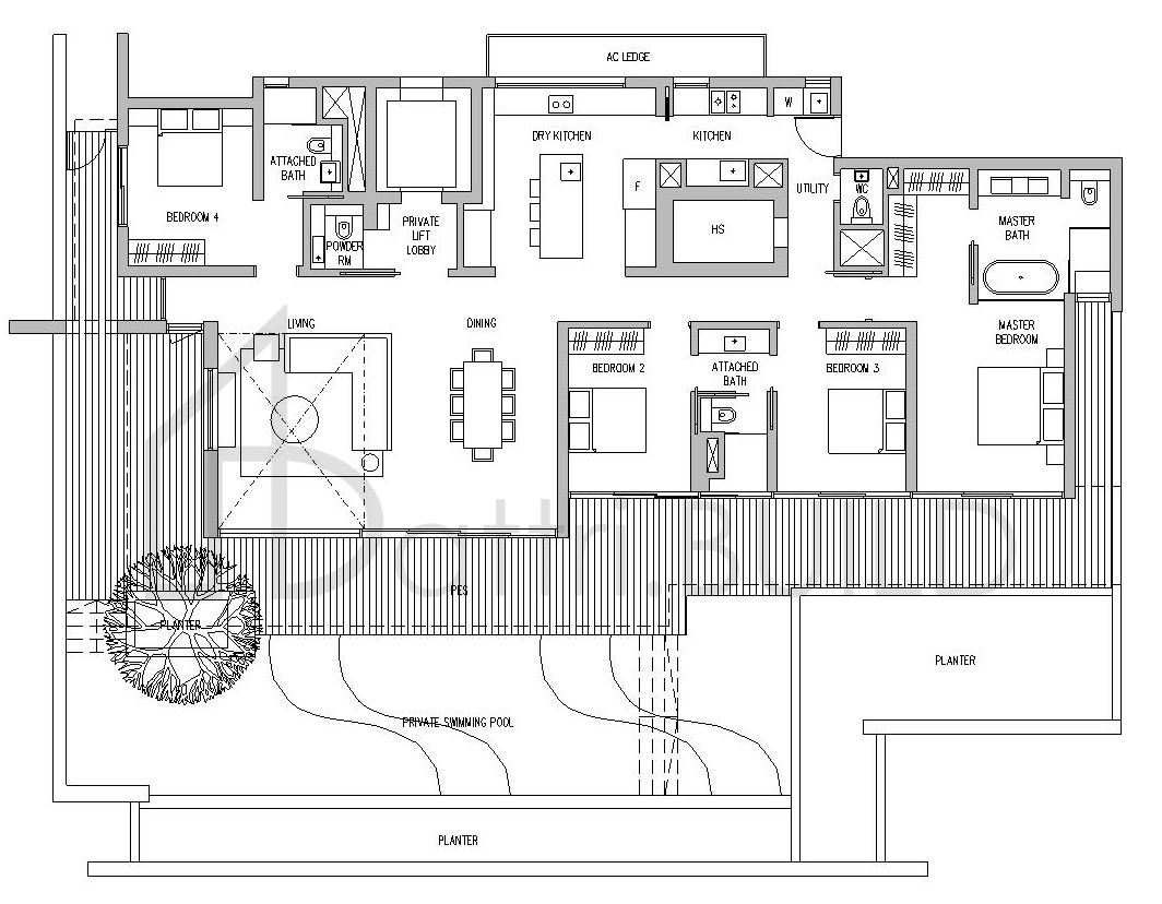 LEEDON RESIDENCE 4C-P2 floorplan (watermarked)