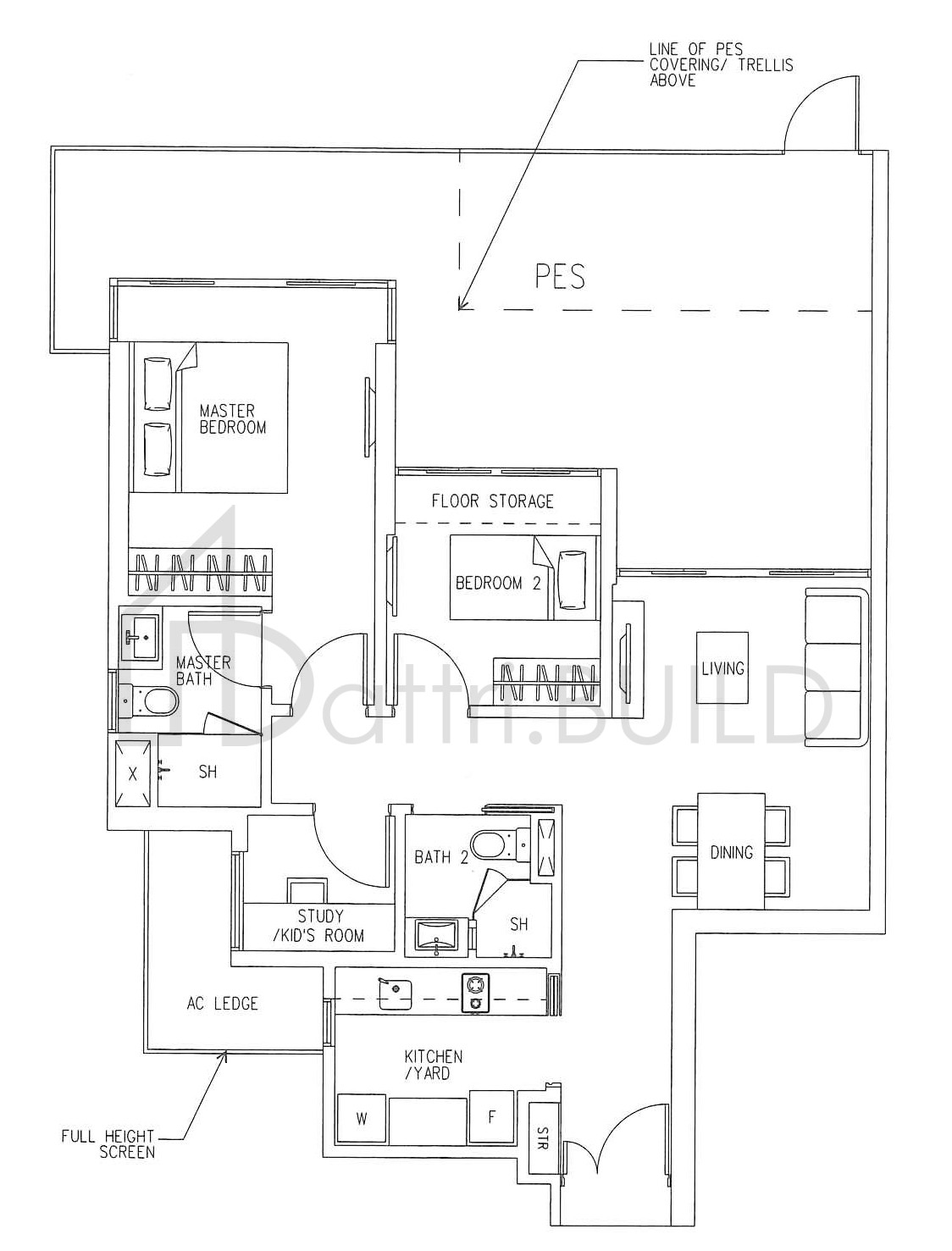 H2O RESIDENCES C2 (PES) floorplan (watermarked)