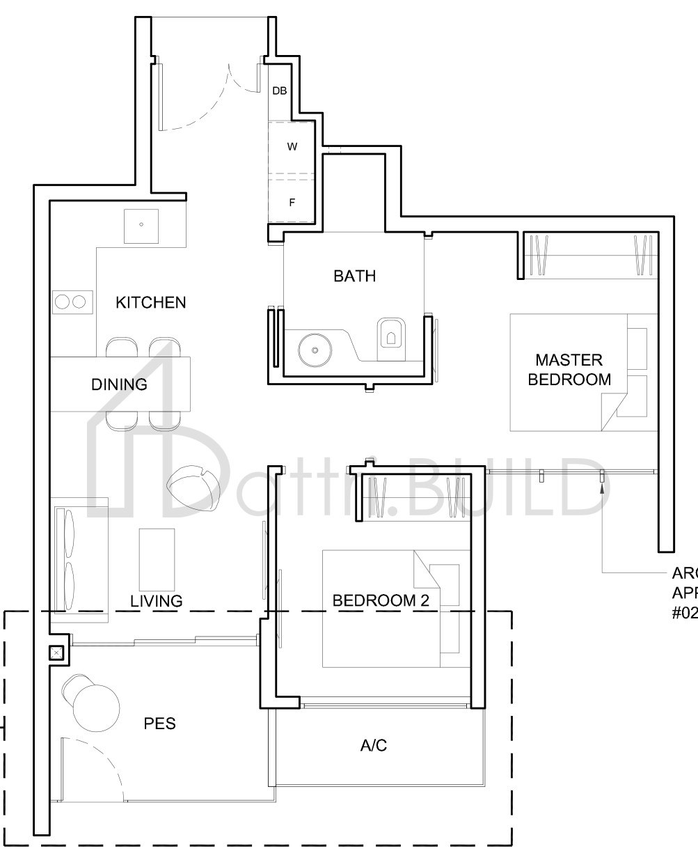 HIGH PARK RESIDENCES 2C1-P floorplan (watermarked)