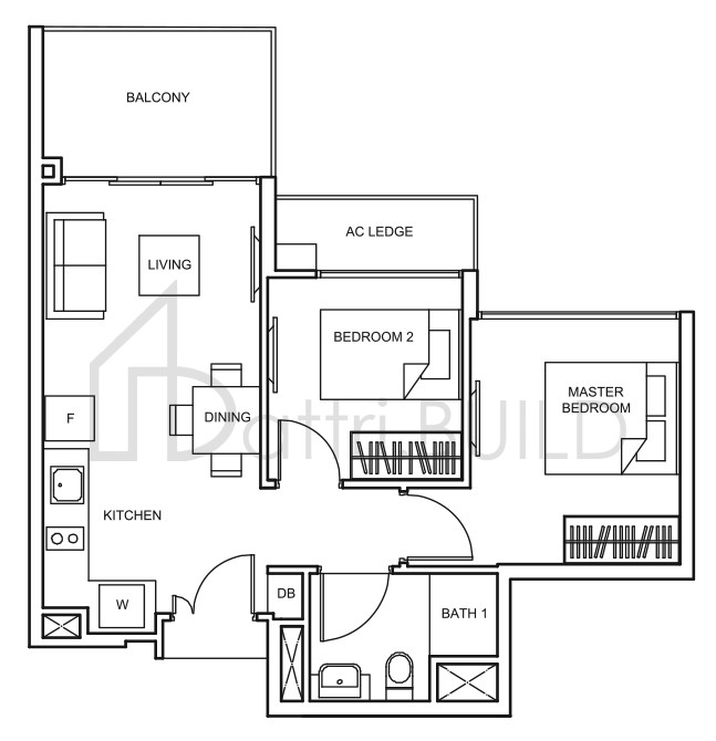 THE GLADES Bc1 floorplan (watermarked)