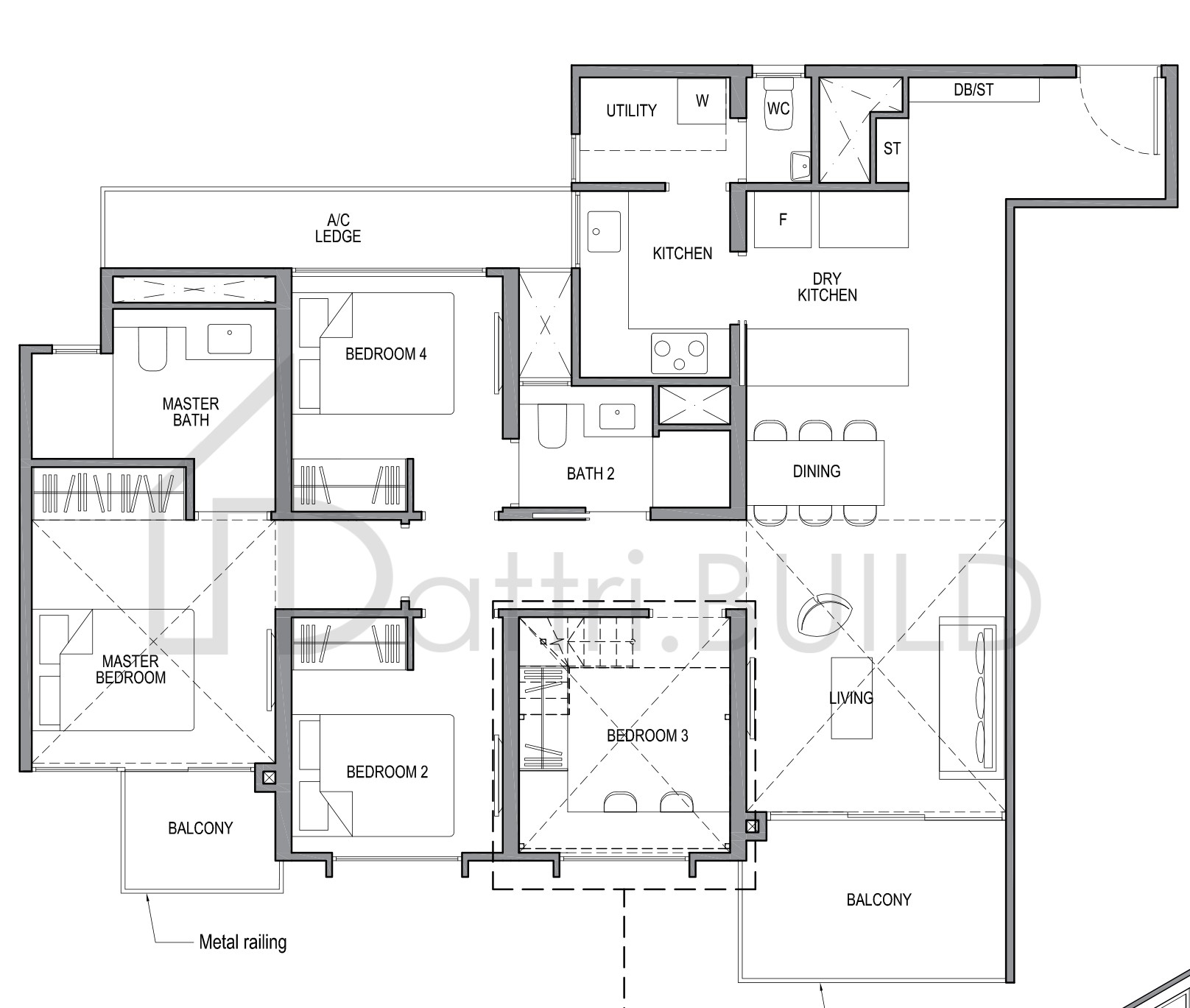 PARK COLONIAL 4C1-PH floorplan (watermarked)