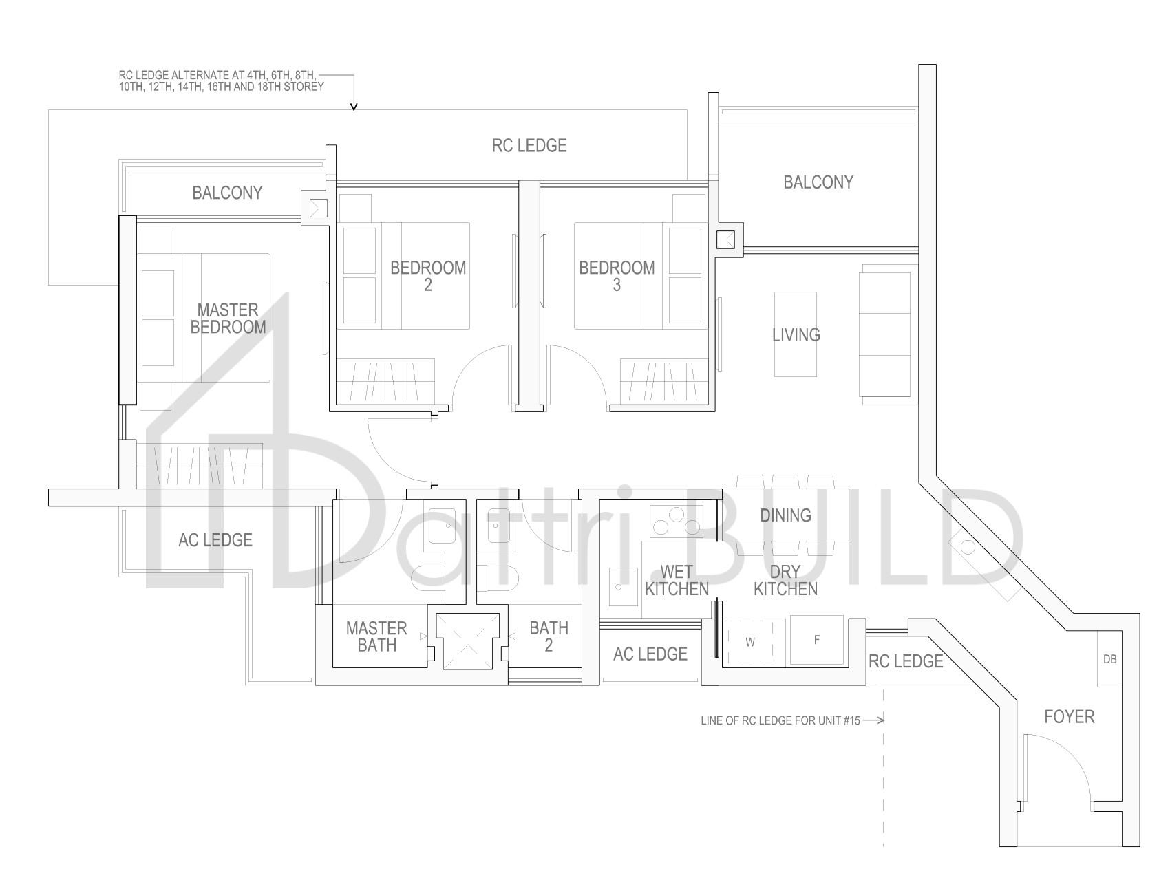 RIVERBANK @ FERNVALE C1aP LOFT floorplan (watermarked)