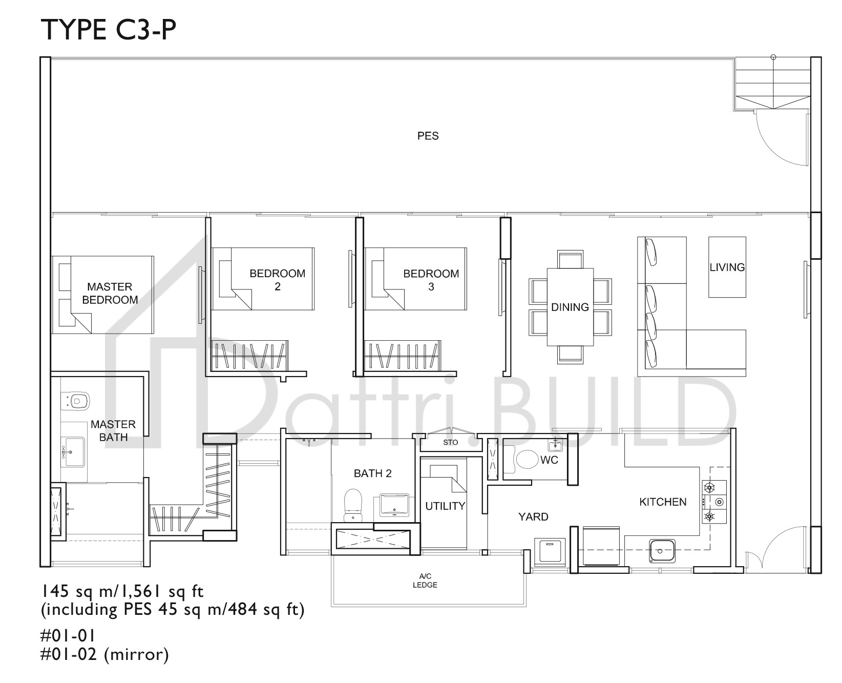 UBER 388 C3-P floorplan (watermarked)