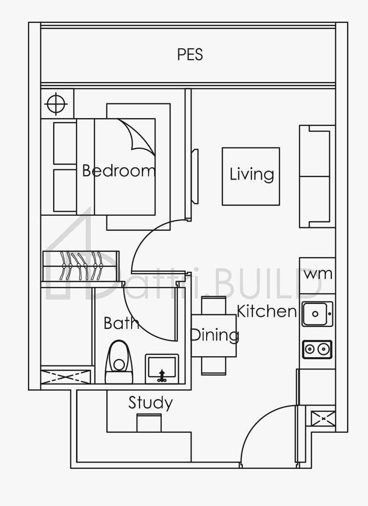 LOFT @ STEVENS F1 floorplan (watermarked)