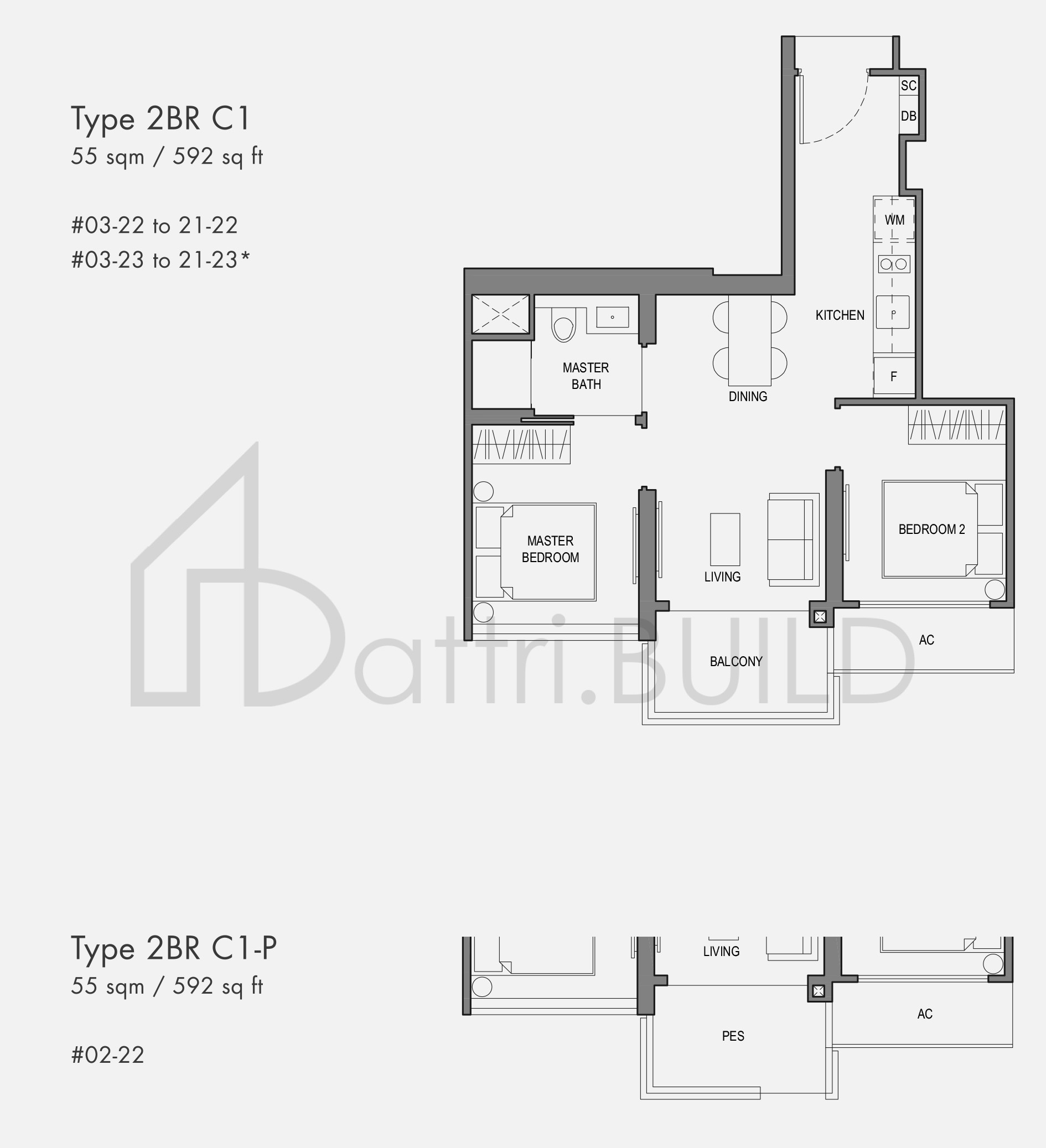 PARC BOTANNIA 2BR C1-P floorplan (watermarked)