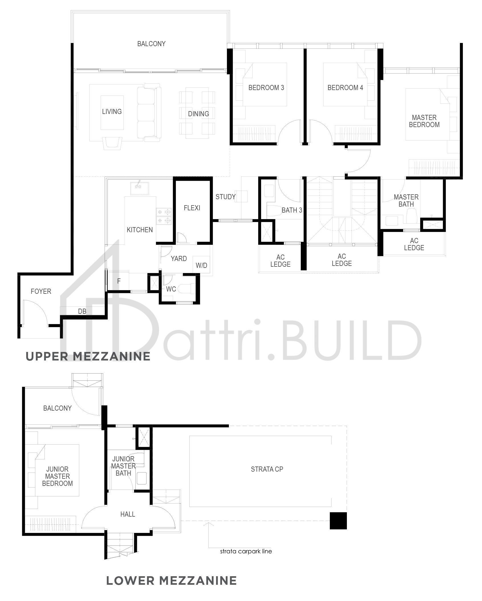 THE GAZANIA D1BM floorplan (watermarked)