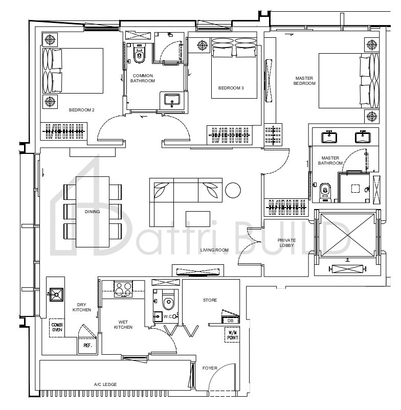 DALVEY HAUS B1-1 floorplan (watermarked)