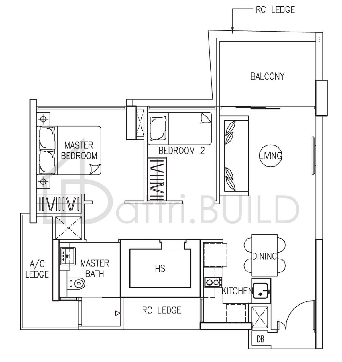 THE TRILINQ B4 floorplan (watermarked)
