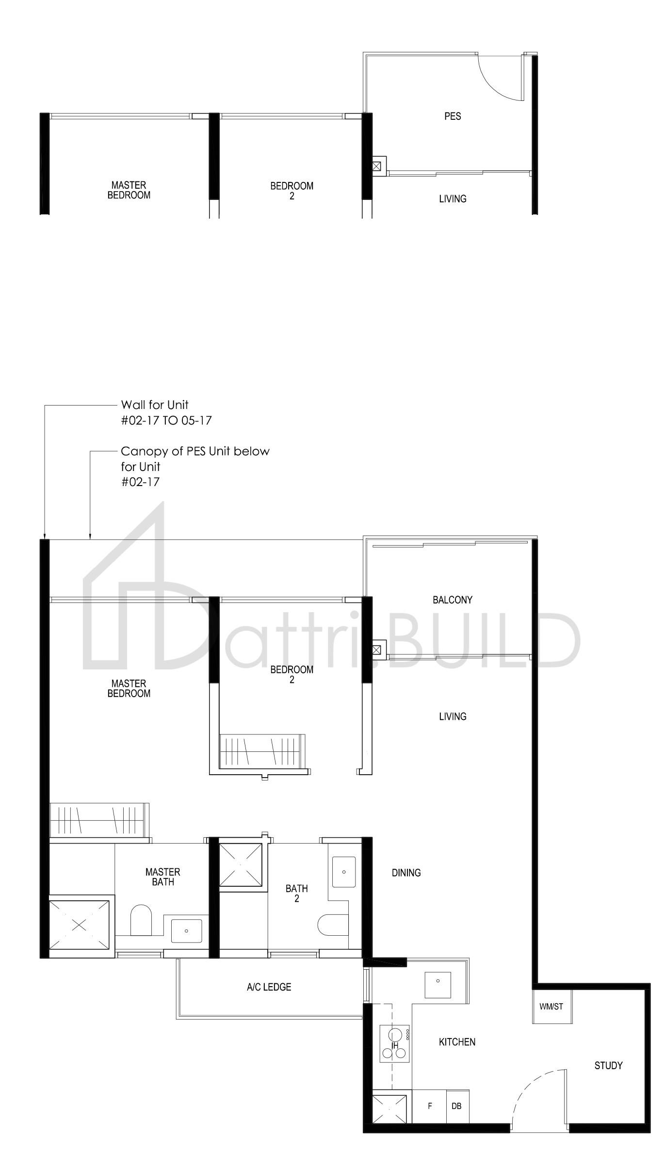 DAINTREE RESIDENCE B6-P floorplan (watermarked)