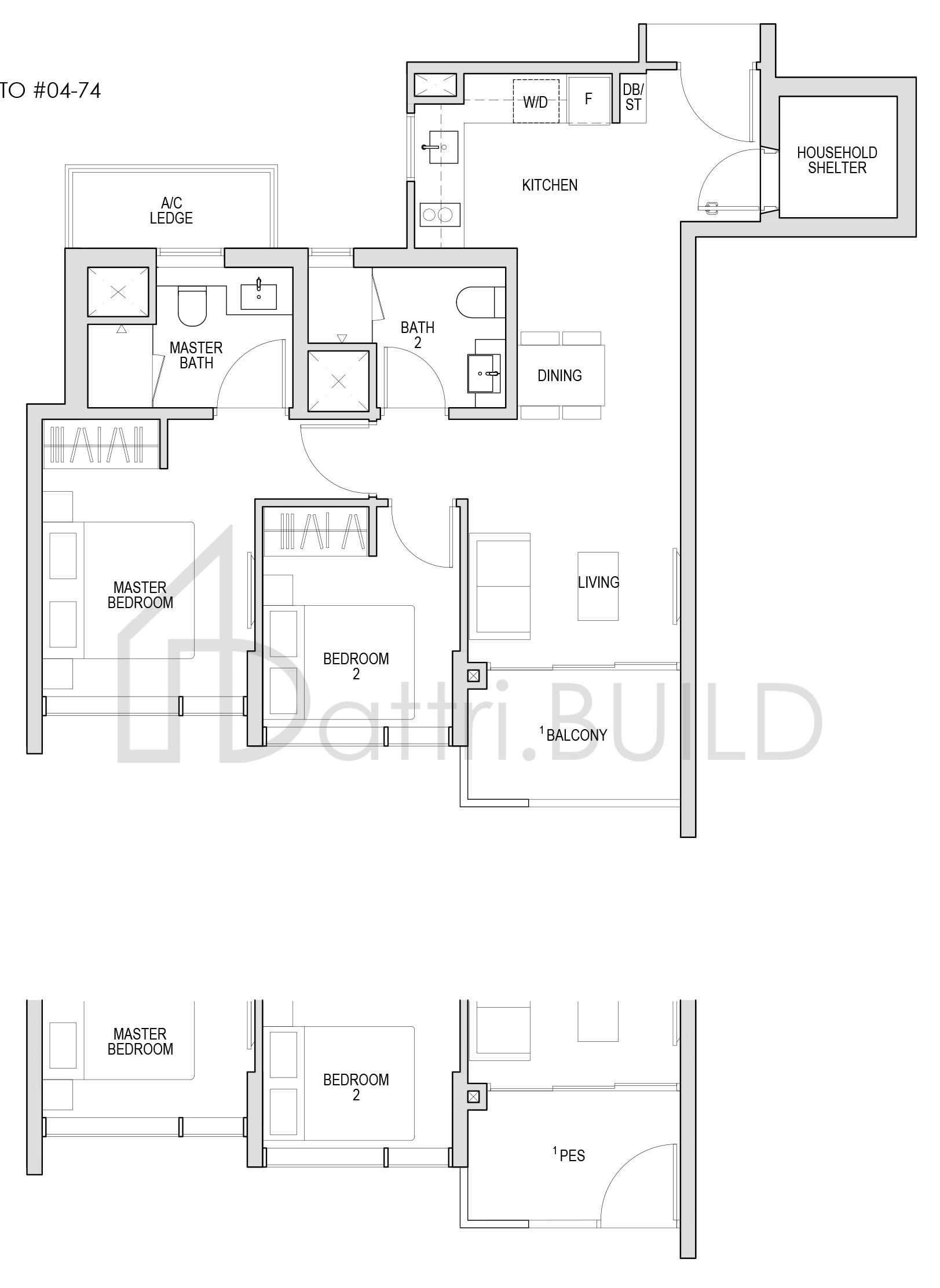 KENT RIDGE HILL RESIDENCES BP3 floorplan (watermarked)