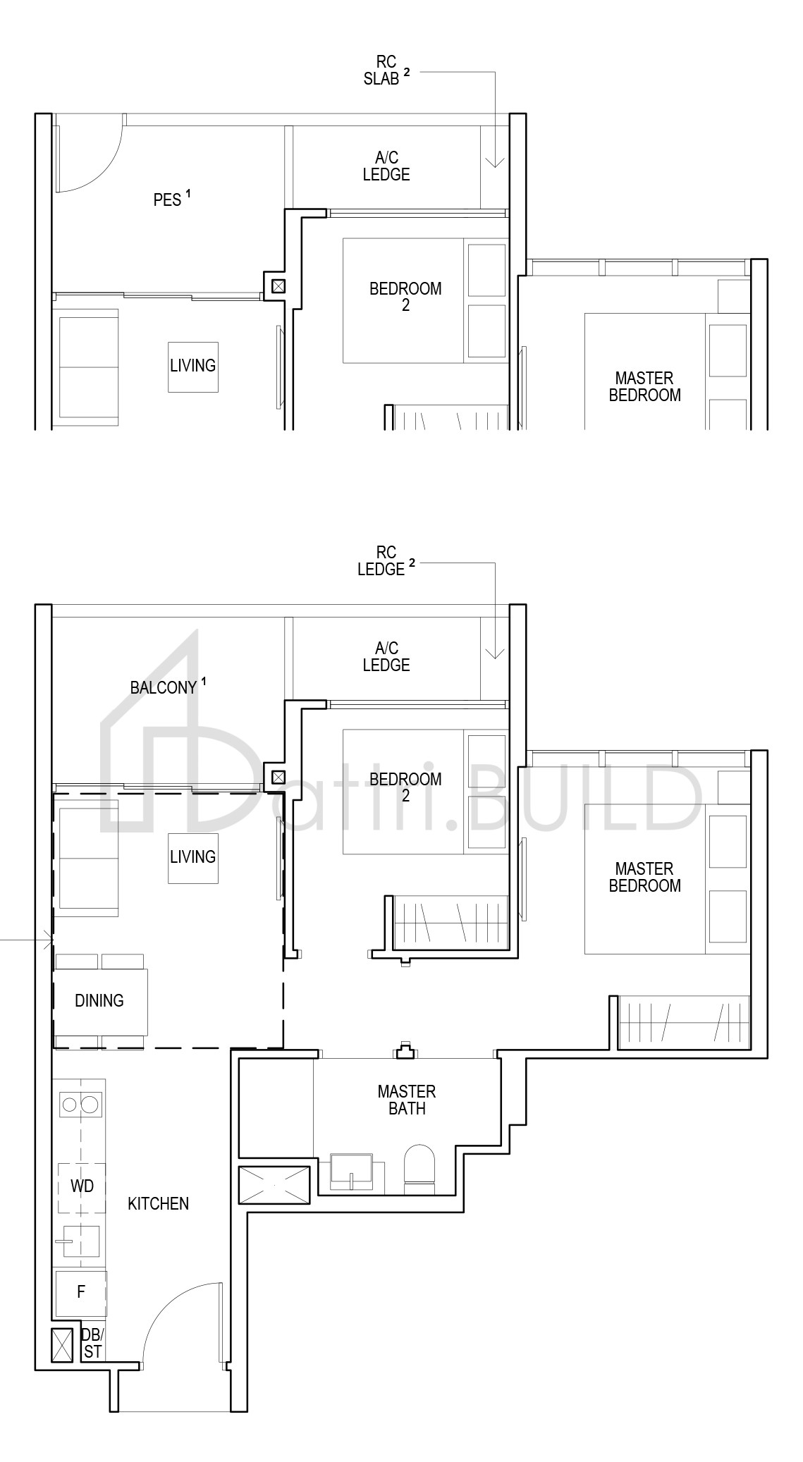 RIVERFRONT RESIDENCES B2-P floorplan (watermarked)