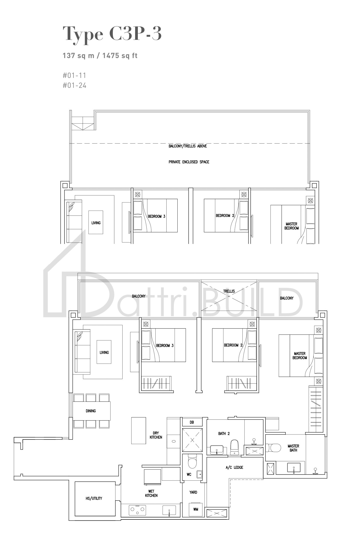 CITYLIFE@TAMPINES C3P-3 floorplan (watermarked)
